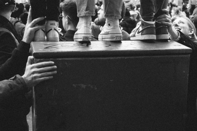 Parents holding children's feet, Dublin, Ireland